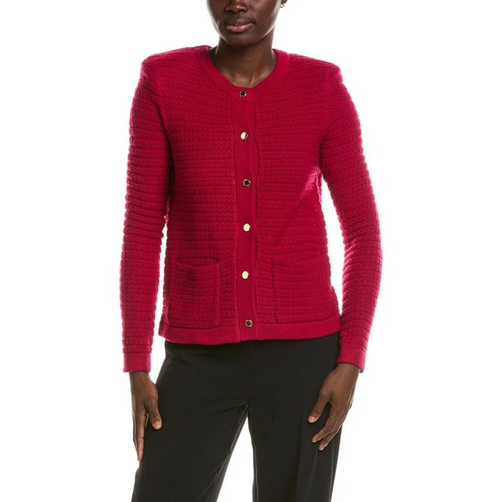 Halston Womens  Front Pocket Cardigan